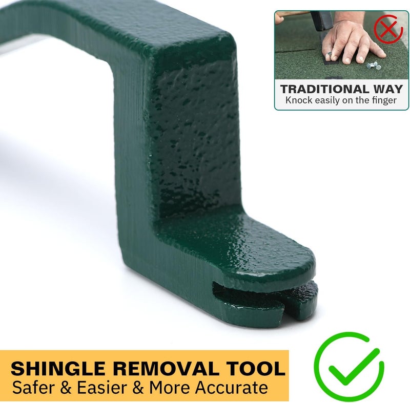 Hypertune Shingle Removal Tool for Safe Roof Shingles Professional Roofing Tools and Equipment Shingle Nail Installer & Puller Pitch Hopper - Image 2